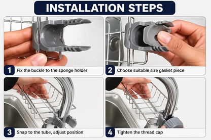 Premium Faucet-Mounted Kitchen Sink Sponge Holder