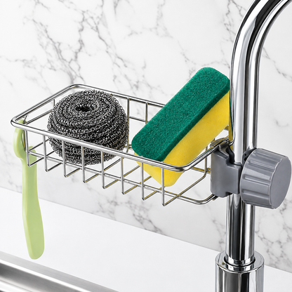 Premium Faucet-Mounted Kitchen Sink Sponge Holder